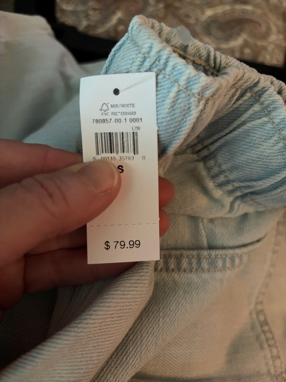 Gap Beachy BoHo Casual Summer Mid Rise Supersoft Pull-On Barrel Jeans NWT Small - Picture 9 of 9